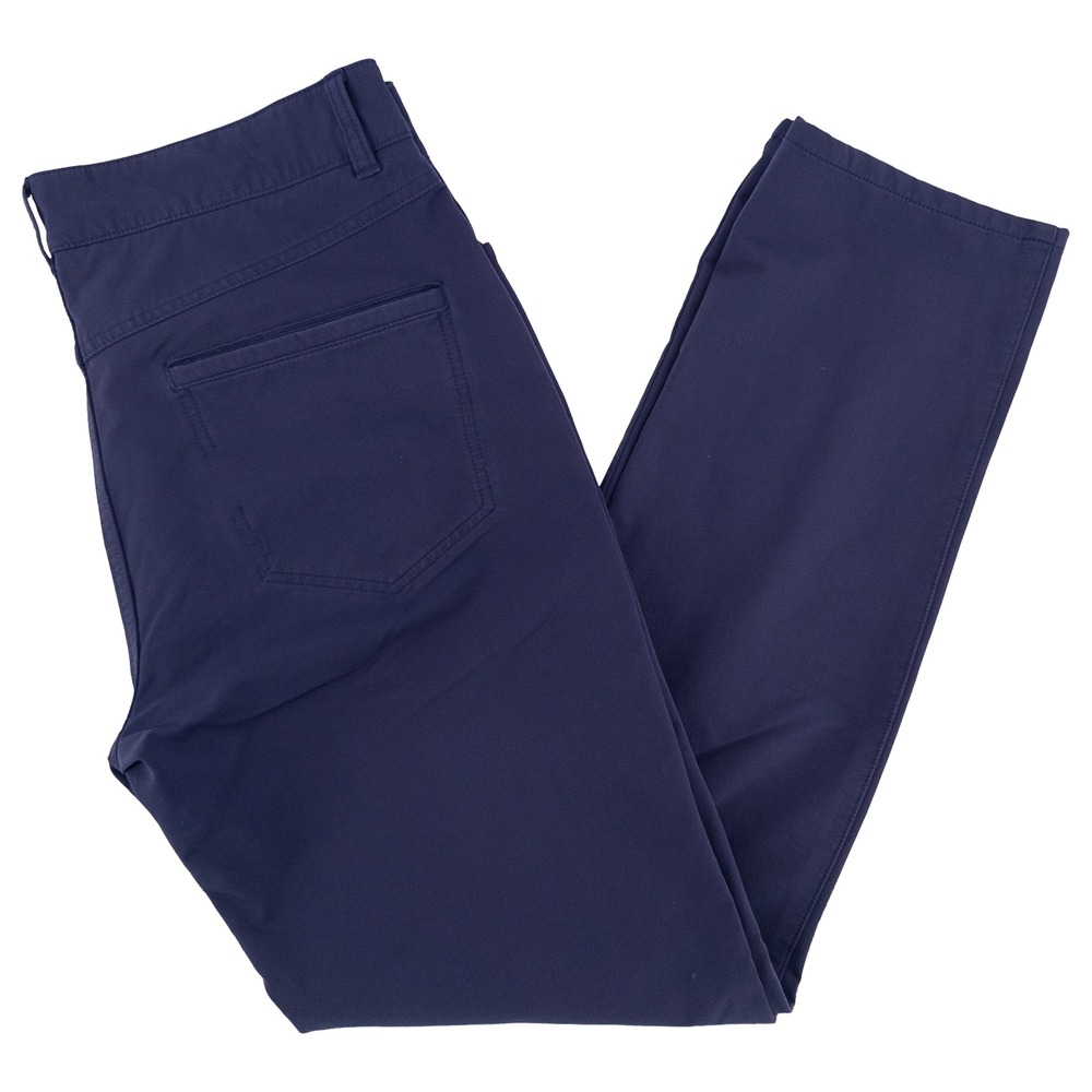 Peter Millar Mens 34x32 eb66 Performance Pants Navy Blue Crown Crafted Slim Golf